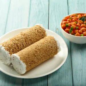 Rawa puttu mit Kichererbsencurry